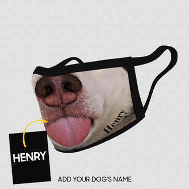 Personalized Dog Gift Idea - Samoyed Tongue Out Zoom In For Dog Lovers - Cloth Mask